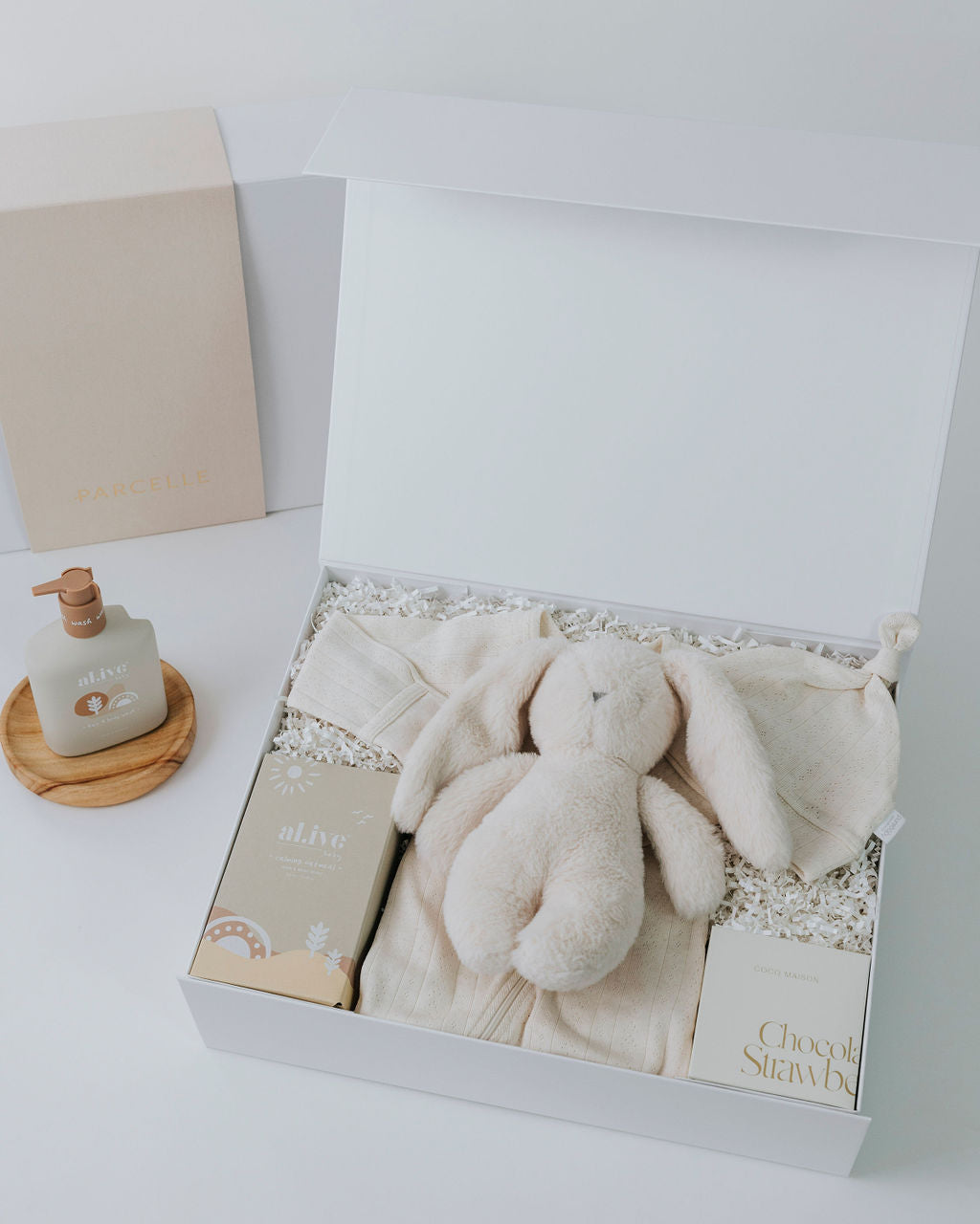 Parcelle Bath Time Bundle Hamper by Parcelle – luxury hamper with signature presentation, gourmet inclusions — Australia‑wide delivery