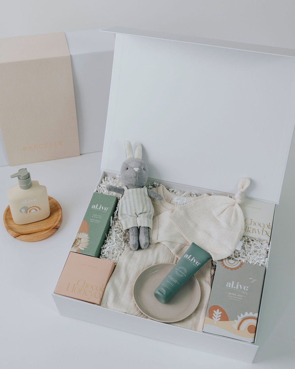 The Sage Nursery Hamper by Parcelle – luxury hamper with signature presentation, gourmet inclusions — Australia‑wide delivery