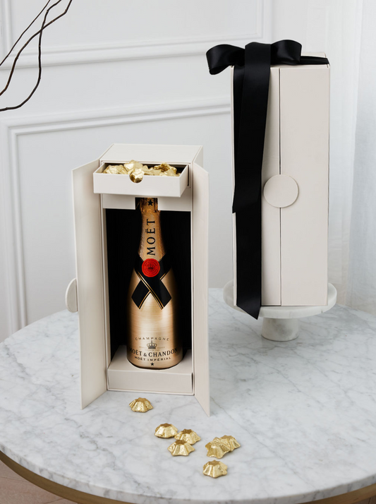 Parcelle ~ Gold Moet & Chandon Luxury gift box with chocolates
