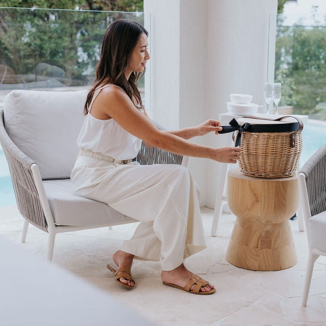 Parcelle | Australia's Go to for All Picnic Basket Gifting | Add Your logo to the lid and branded ribbon options available