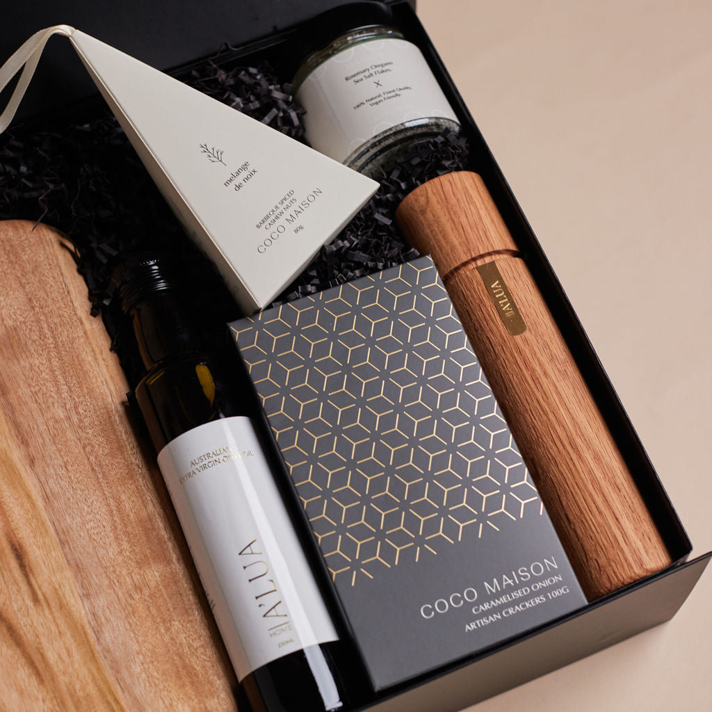 The Gourmet Delights by Parcelle – luxury hamper with artisan crackers, Egyptian dukkah, Australian olive oil — Australia‑wide delivery