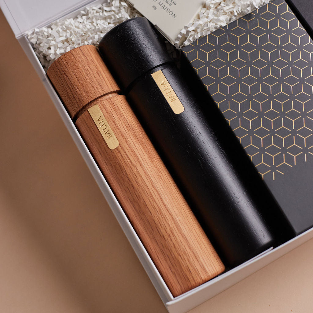 Parcelle | The Loft settlement hamper with Australian olive oil, artisan crackers, BBQ cashews, wooden grinder set, and luxury cheese knife set — corporate housewarming gift Sydney