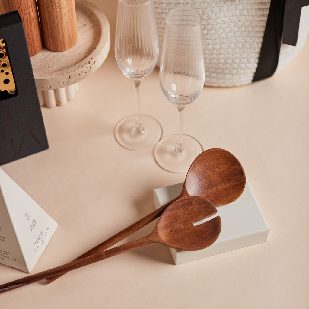 House to Home Gift by Parcelle – luxury hamper with terrazzo board, wooden salt & pepper grinders — settlement gifts, Australia‑wide delivery