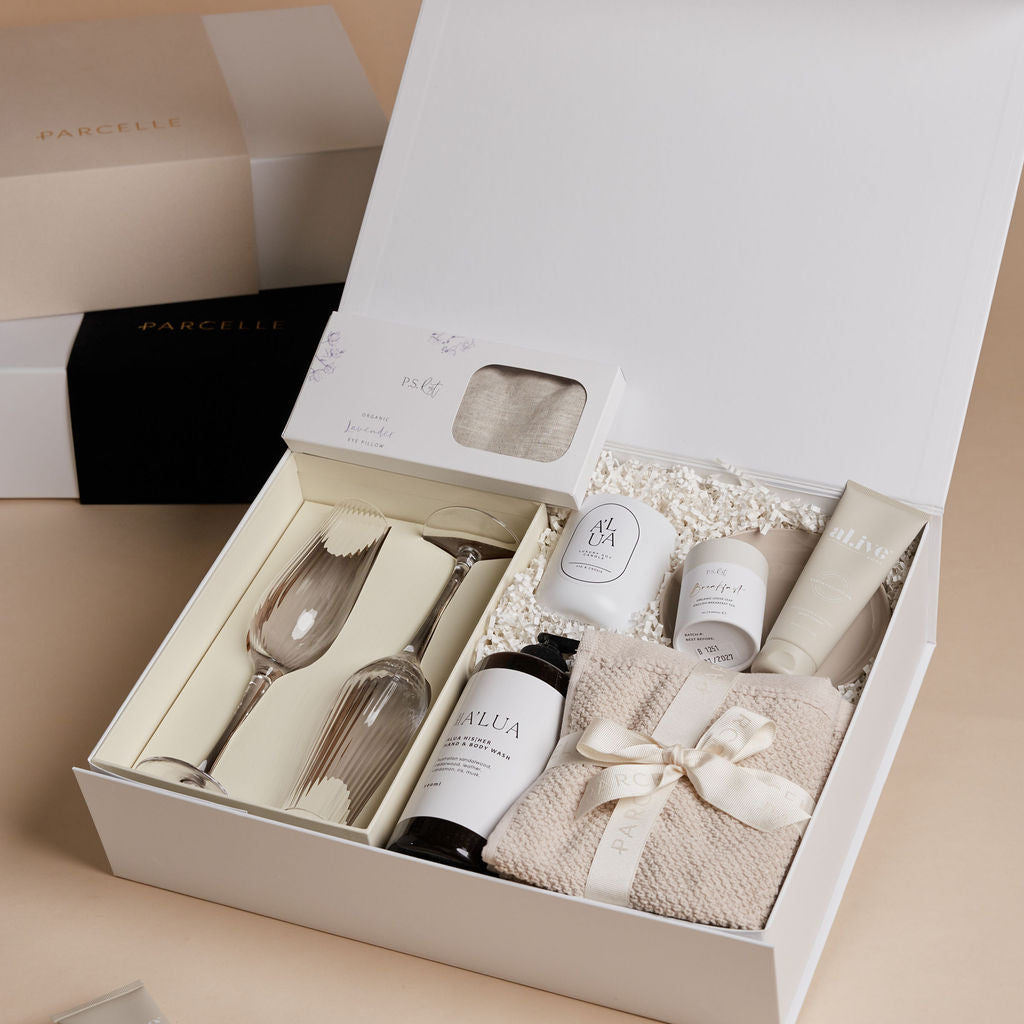 The Day Spa by Parcelle – luxury hamper with signature presentation, gourmet inclusions — Australia‑wide delivery