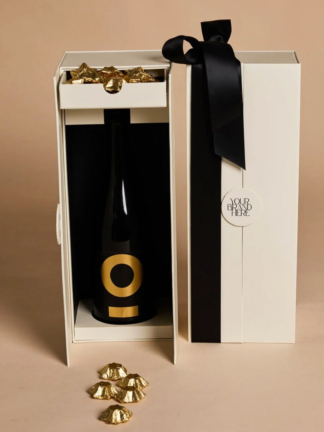 Prosecco Cellar by Parcelle – luxury wine gift box with double‑door gift case, Belgian chocolate stars — Australia‑wide delivery