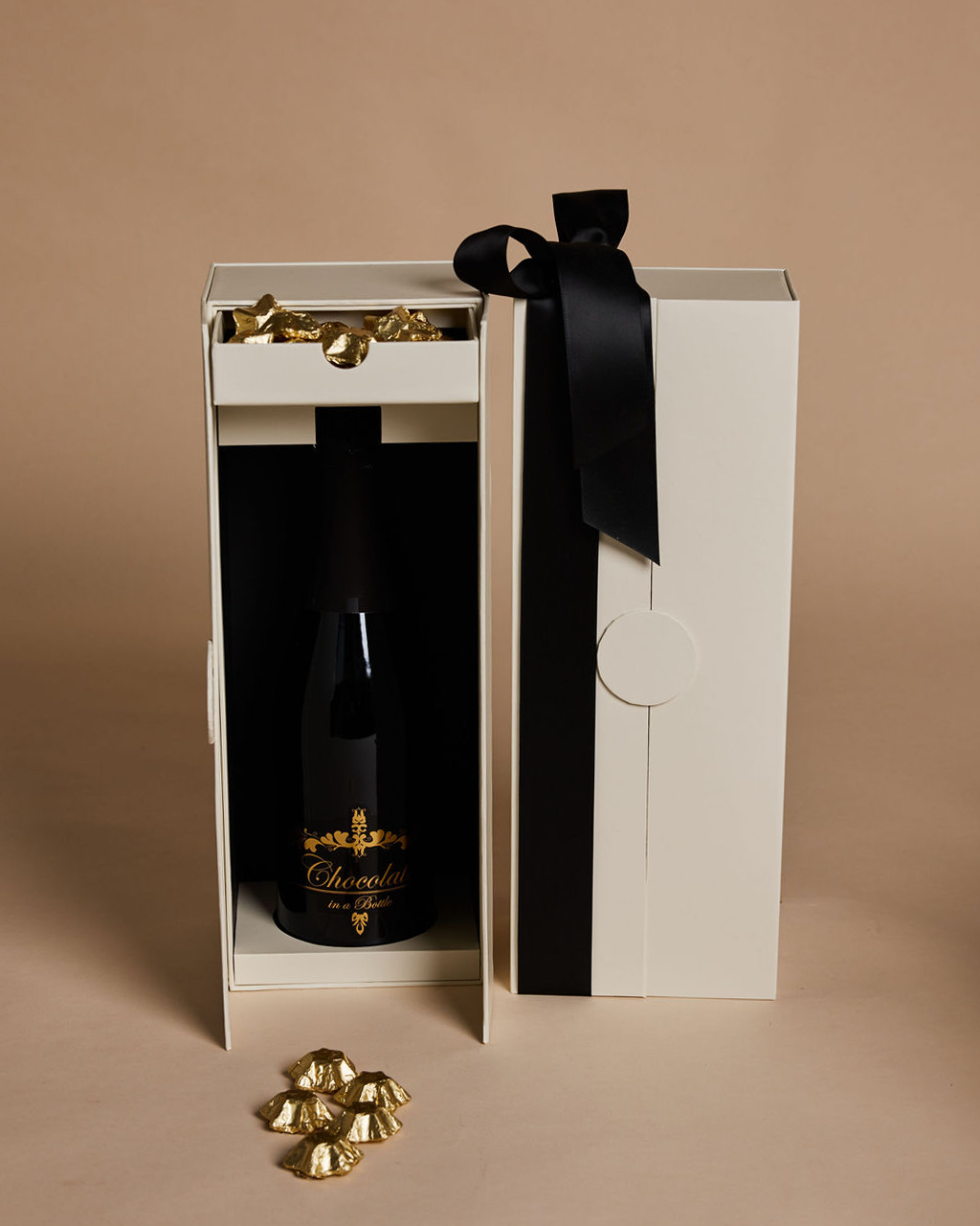 French Chocolate Cellar by Parcelle – luxury wine gift box with double‑door gift case, Belgian chocolate stars — Australia‑wide delivery