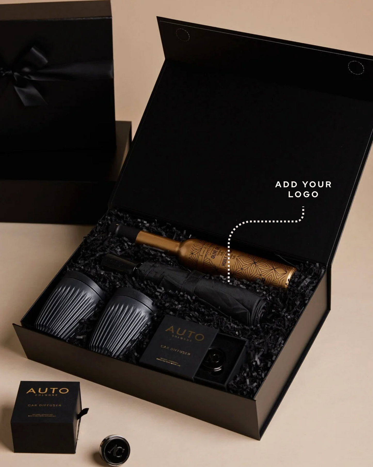 Parcelle | Full Throttle Gift - Luxury automotive gift set with branded compact umbrella