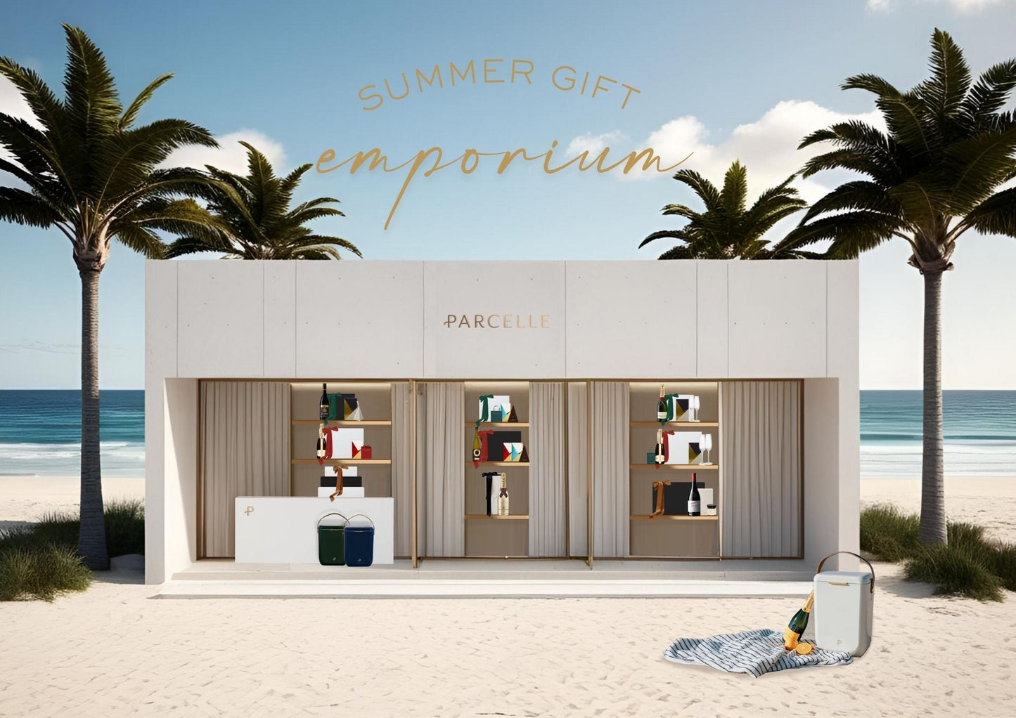 Parcelle | Luxury corporate Christmas hampers with branded sleeves and festive ribbon – Parcelle 2025 Collection