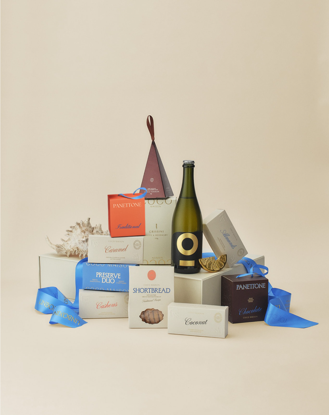 Parcelle A Christmas Indulgence gift box with prosecco and gourmet festive treats