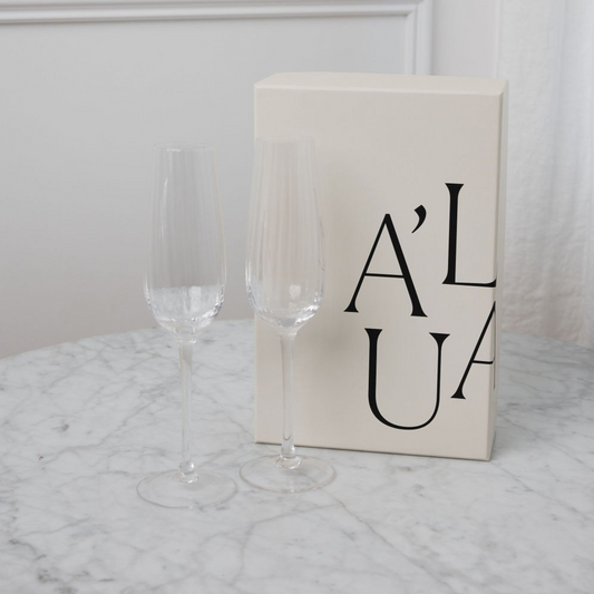 A'lua Home Champagne Glass Gift Box Set