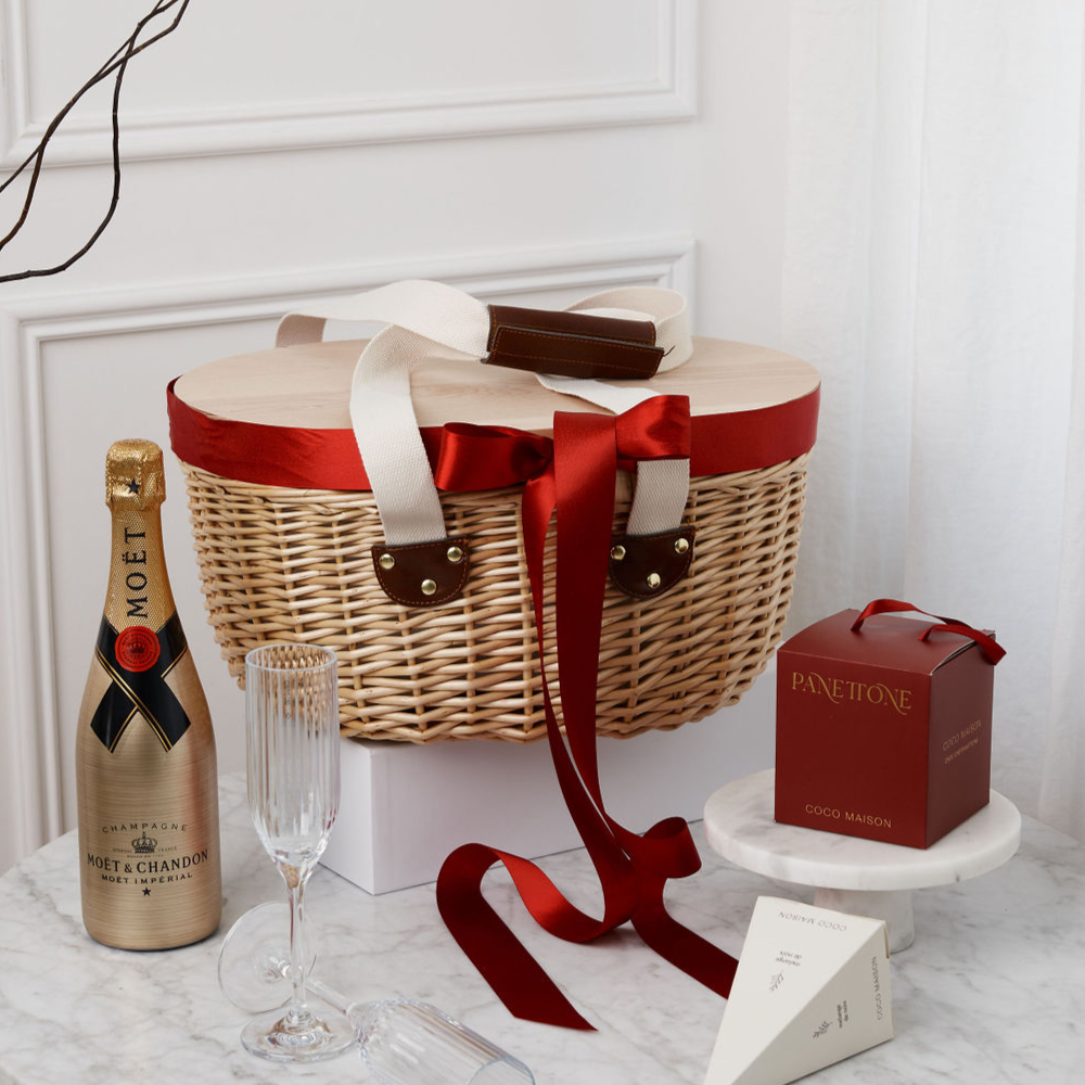 
                      
                        Parcelle | Corporate Christmas Picnic Hamper | Christmas Decadence with Moet | Christmas Hamper
                      
                    