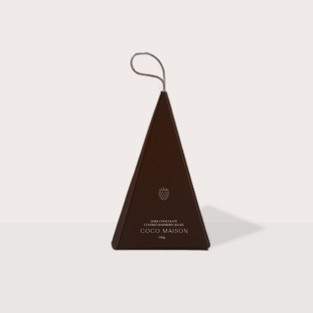 Coco Maison Dark Choc Coated Raspberry Jellies 100g