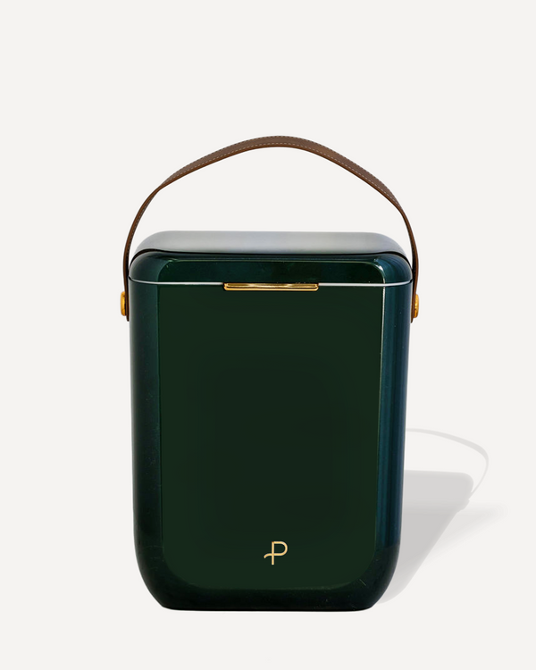 Parcelle | Racing Green Kewlr luxury cooler with gold accents by Parcelle – premium insulated cooler for corporate gifts and hampers