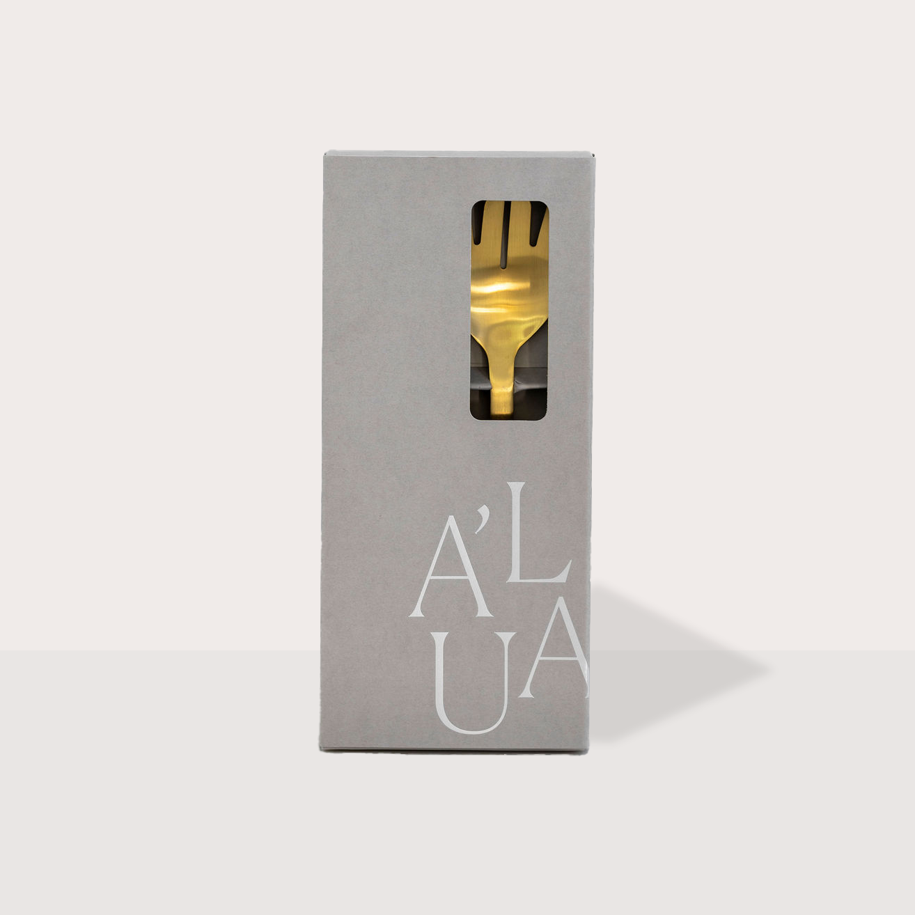 A’Lua Home gold salad server set in brushed stainless steel with modern design