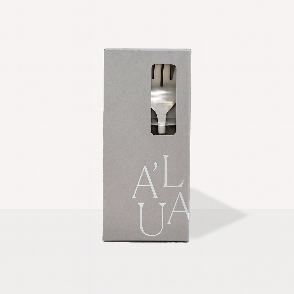 Alua Stell A’Lua Home Silver Salad Server Set | Luxury Stainless Steel Serving Set ...